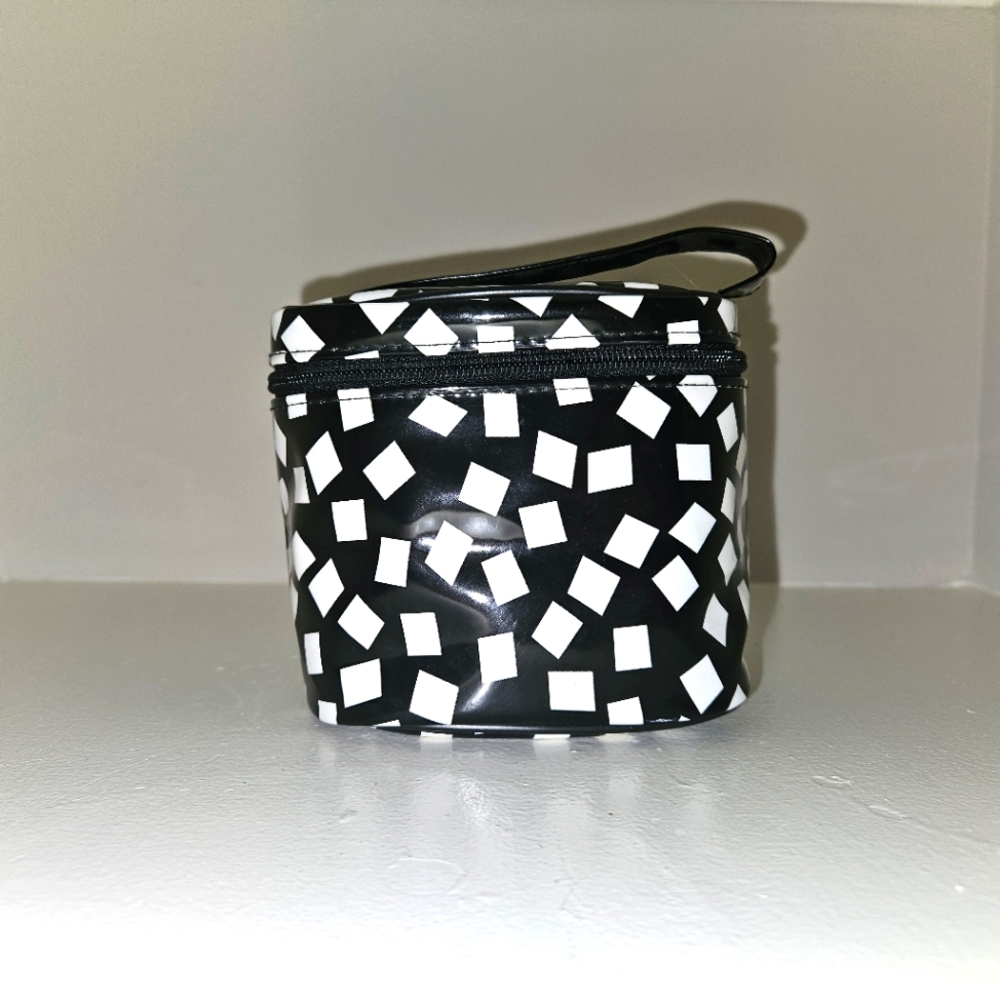 Lancome Vintage Black and White Cosmetics Bag
